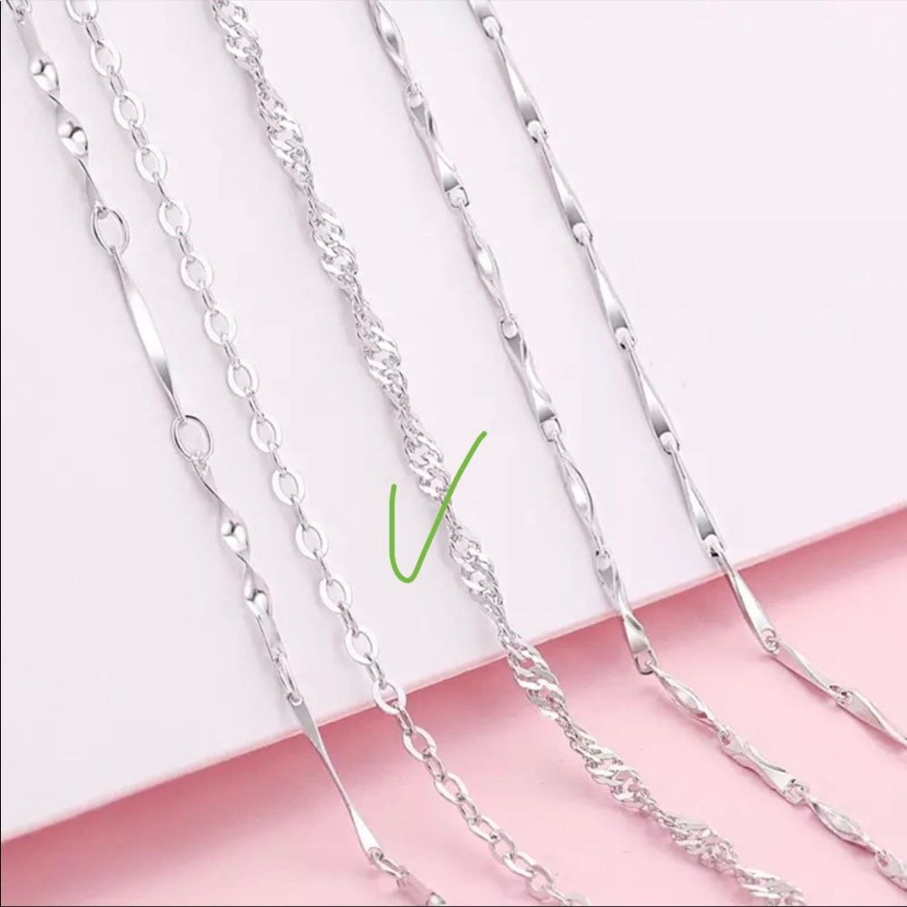 Anthropologie 925 Silver Sparkling Clavicle Chain Choker Necklace - Picture 4 of 16
